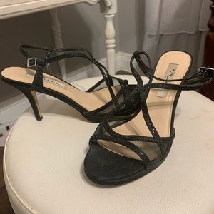 Nina New York Black Sparkle Heels
